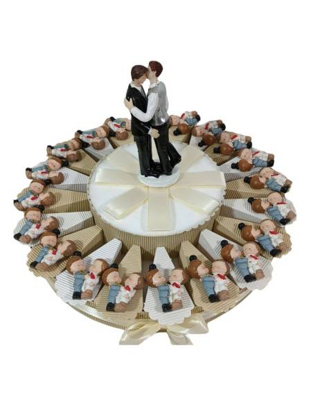 Idea bomboniere unione civile vasetti topper marito e marito