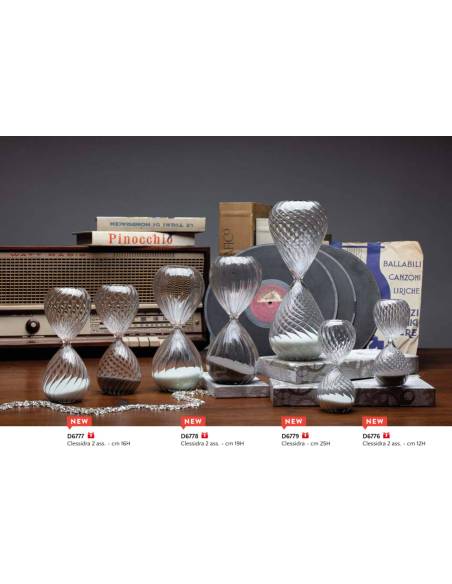 Bomboniere clessidra utili Cuorematto in vetro