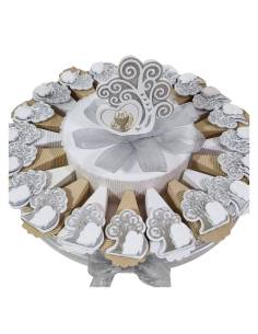 Bomboniere Comunione albero della vita calamita torta portaconfetti