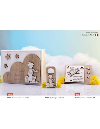 Bomboniere piccolo principe Cuorematto in legno Made in Italy