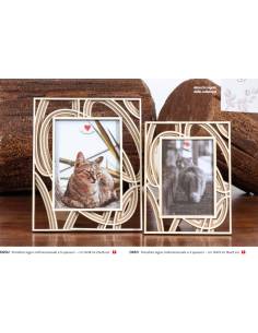 Cuorematto bomboniere portafoto in legno tridimensionale