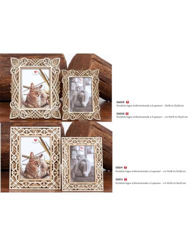 Cuorematto bomboniere portafoto in legno tridimensionale | Sindy Bomboniere