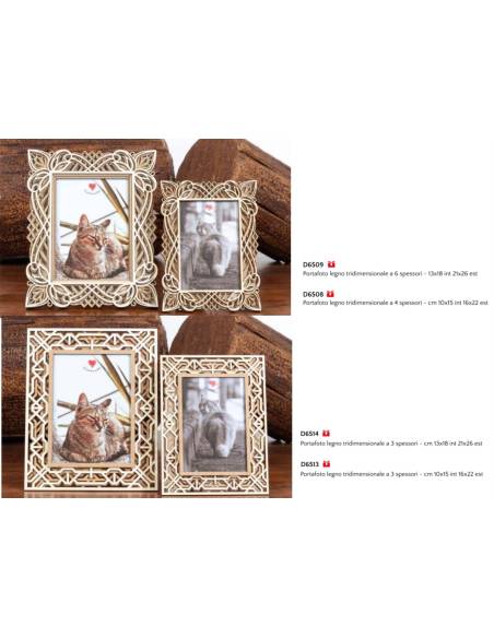 Cuorematto bomboniere portafoto in legno tridimensionale | Sindy Bomboniere