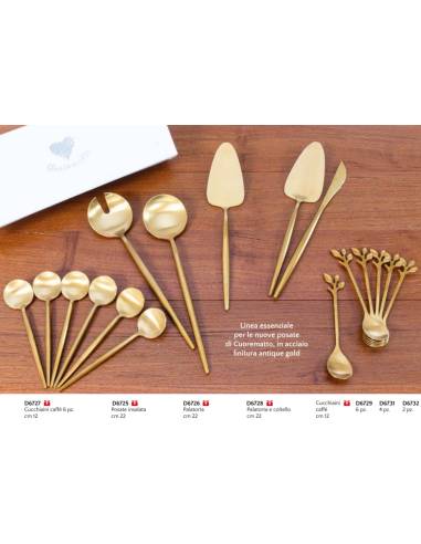 Bomboniere utili Cuorematto cucina posate finitura gold