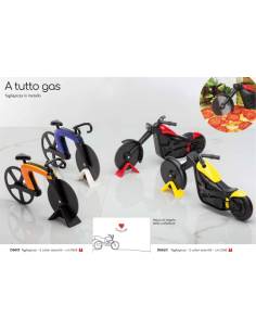 Bomboniere Cuorematto tagliapizza moto colorate in metallo