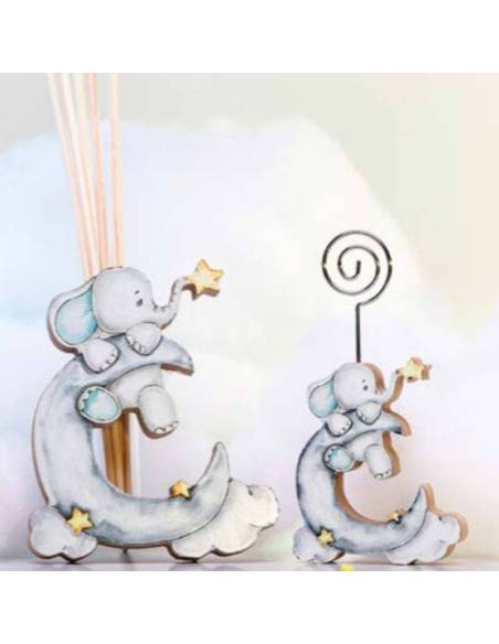 Bomboniere Battesimo elefante Cuorematto mezzaluna