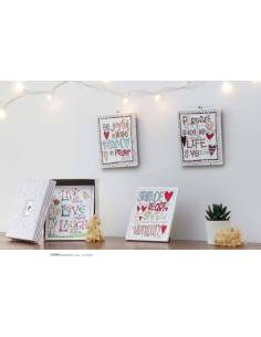 Cuorematto bomboniere quadretti tema felicità Kharma Living