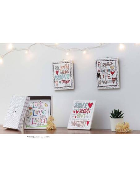 Cuorematto bomboniere quadretti tema felicità Kharma Living