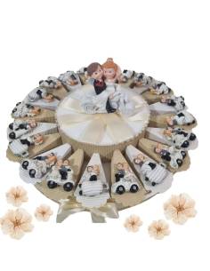 Torta bomboniere matrimonio tema viaggio sposi calamita