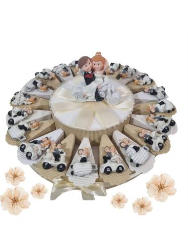 Torta bomboniere matrimonio tema viaggio sposi calamita