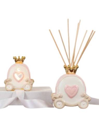 Diffusori per ambienti bomboniere Cuorematto tema principessa carrozze
