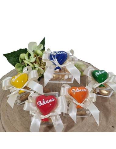 Bomboniere palloncini personalizzati con nome cuore calamite