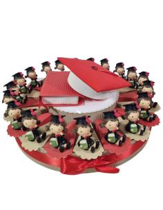 Bomboniere laurea originali torta portaconfetti bimba laureata