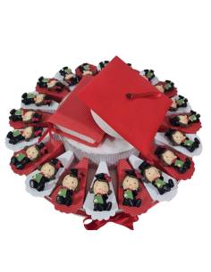 Bomboniere laurea originali torta portaconfetti bimba laureata calamita