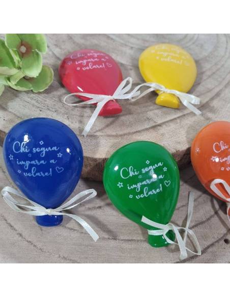 Bomboniere palloncini frase a calamite con nastrino