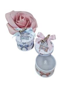 Candele Bomboniere Battesimo elefante personalizzati con nome