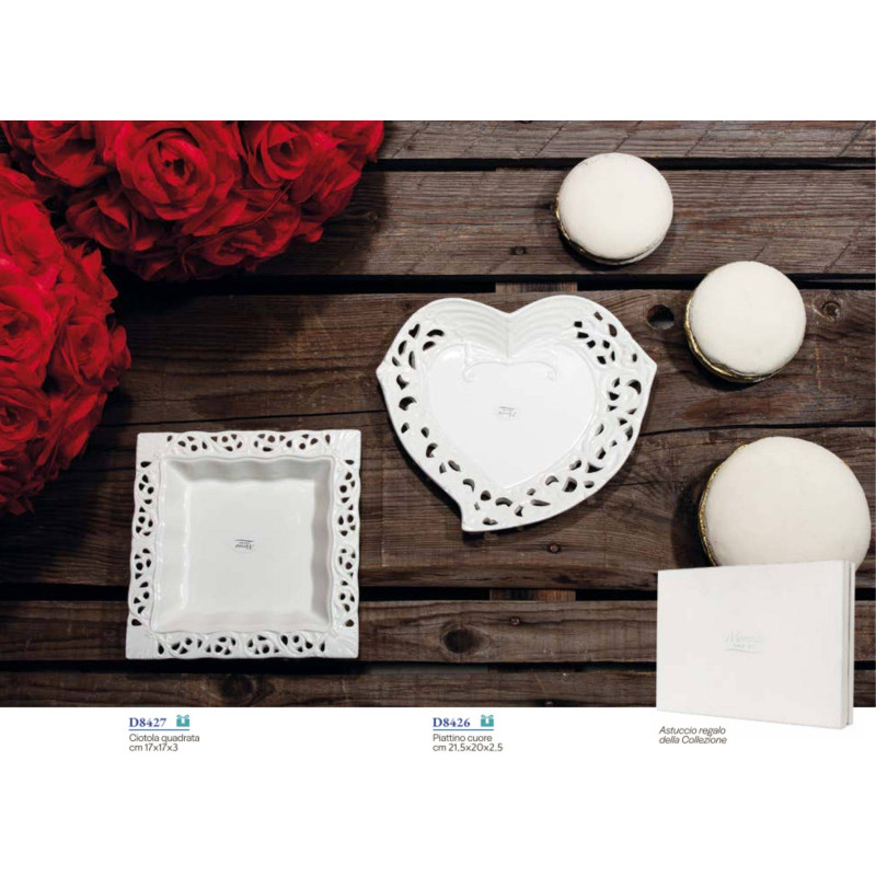 Bomboniere matrimonio utili in porcellana traforata Morena design