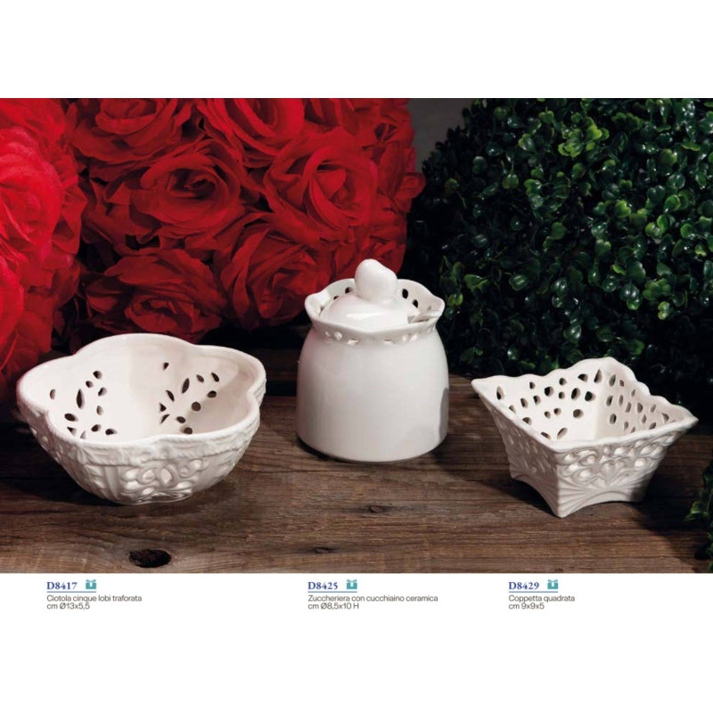 Bomboniere matrimonio utili in porcellana traforata Morena design | Sindy Bomboniere