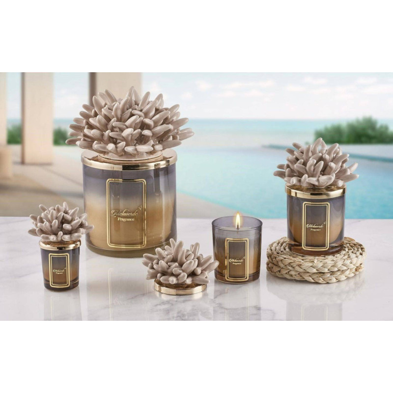 Mela verde Bomboniere candela anemone tortora vasetto sfumato| Sindy Bomboniere