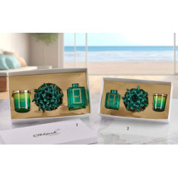 Melaverde bomboniere profumatori e candele vasetto sfumato anemone verde