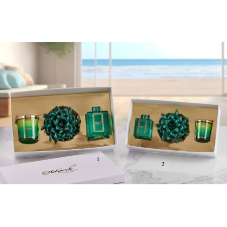 Melaverde bomboniere profumatori e candele vasetto sfumato anemone verde