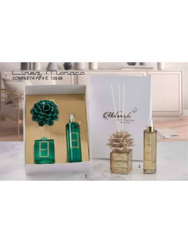 Bomboniere Melaverde diffusore e profumo fiore in ceramica