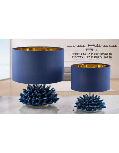 Melaverde bomboniere lampade blu corallo in ceramica