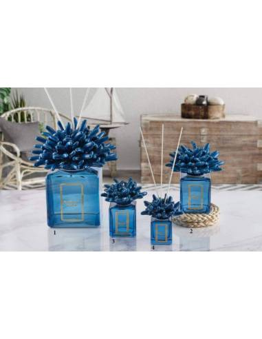 Diffusori per ambienti bomboniere Melaverde corallo blu in ceramica