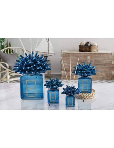 Diffusori per ambienti bomboniere Melaverde corallo blu in ceramica