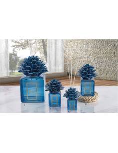 Profumatore ambiente Melaverde bomboniere fiore blu in ceramica