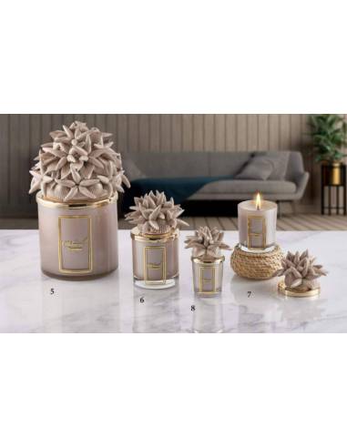 Candele profumate Melaverde bomboniere tema mare conchiglie e stelle marine in ceramica