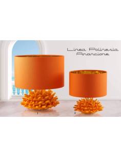 Lampade da tavolo Melaverde bomboniere corallo arancione in ceramica