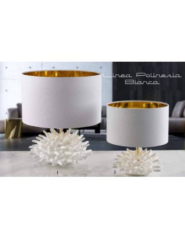 Bomboniere lampade Melaverde tema mare corallo in ceramica bianca