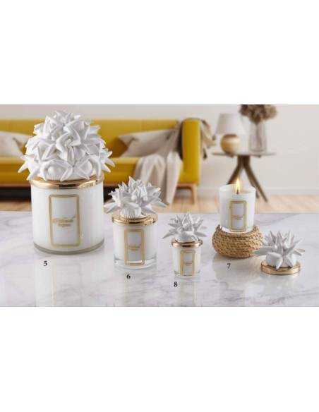 Candele profumate particolari bomboniere Melaverde conchiglie e stelle marine in ceramica