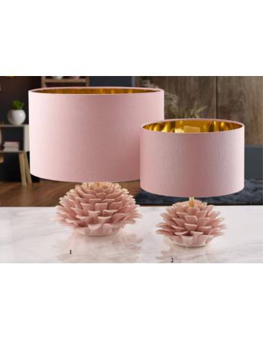 Bomboniere particolari lampade da tavolo Melaverde fiore pianta in ceramica rosa