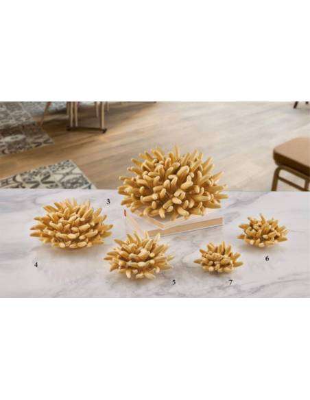 Bomboniere corallo ceramica gialla Melaverde tema male shop online