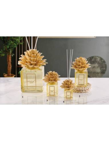 Profumatore ambiente bomboniere Melaverde pianta fiore in ceramica gialla shop online