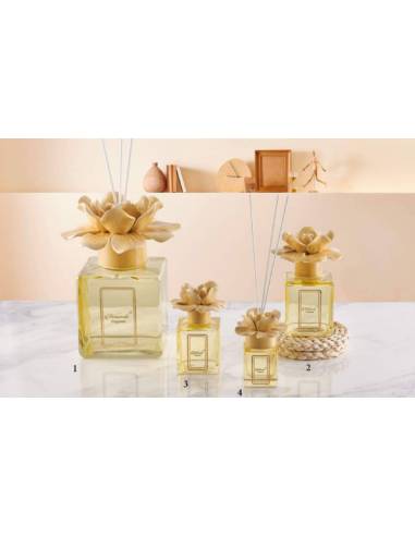 Profumatori ambiente bomboniere Melaverde fiore in ceramica gialla offerte online