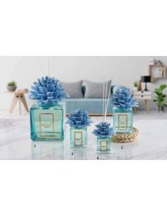 Diffusore per ambienti Melaverde bomboniere fiore pianta in ceramica azzurra