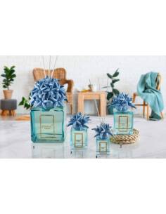 Bomboniere utili Melaverde tema mare diffusore ambiente conchiglie e stelle marine in ceramica azzurra