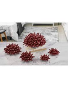 Bomboniere tema mare Melaverde corallo elegante in ceramica bordeaux