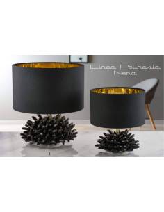 Lampade da tavolo tema mare Melaverde corallo in ceramica nera