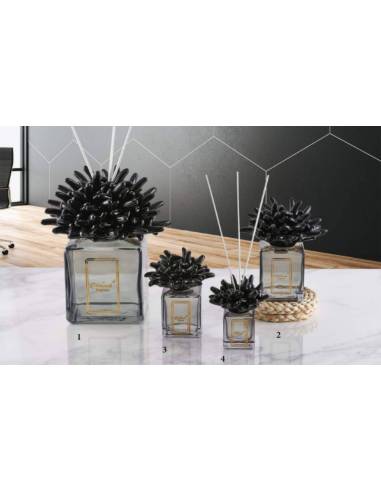 Diffusore ambiente tema mare corallo in ceramica nera bomboniere Melaverde shop online