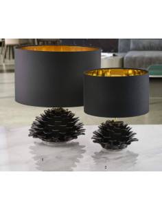 Bomboniere utili e particolari lampada da tavolo Melaverde fiore pianta in ceramica nera