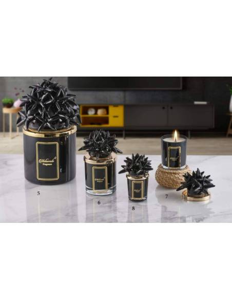 Bomboniere tema mare candele profumate Melaverde conchiglie e stelle marine in ceramica nera