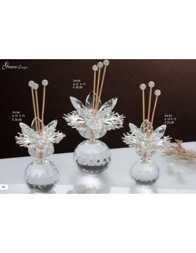 Profumatori bomboniere Grace Design raffinati fiore cristallo offerte online