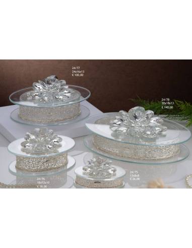 Portagioie particolari eleganti Grace Design fiore cristallo shop online