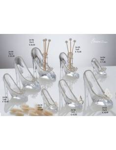 Bomboniere in vetro scarpette tacco Grace Design tema principessa shop online