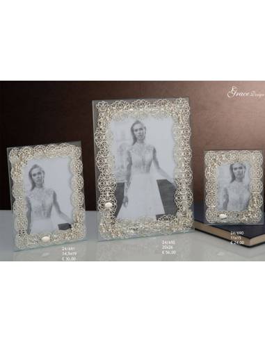 Bomboniere eleganti portafoto dettagli argentati Grace Design