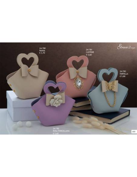 Borse eleganti colorate bomboniere particolari Grace Design shop online
